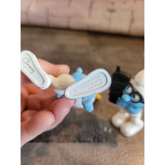 McDonald's Smurfs clumsy brainy toy figure peyo 2011 set - Picture 6 of 8